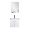 Innoci-Usa Anacapa 24 in. W Wall Mounted Vanity Set with Integrated Basin and Medicine Cabinet in Matte White 91242082